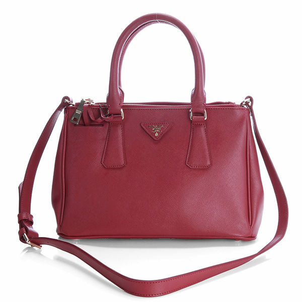Newest 2012 Prada Classic Saffiano Leather Medium Tote Bag BN1801 Red