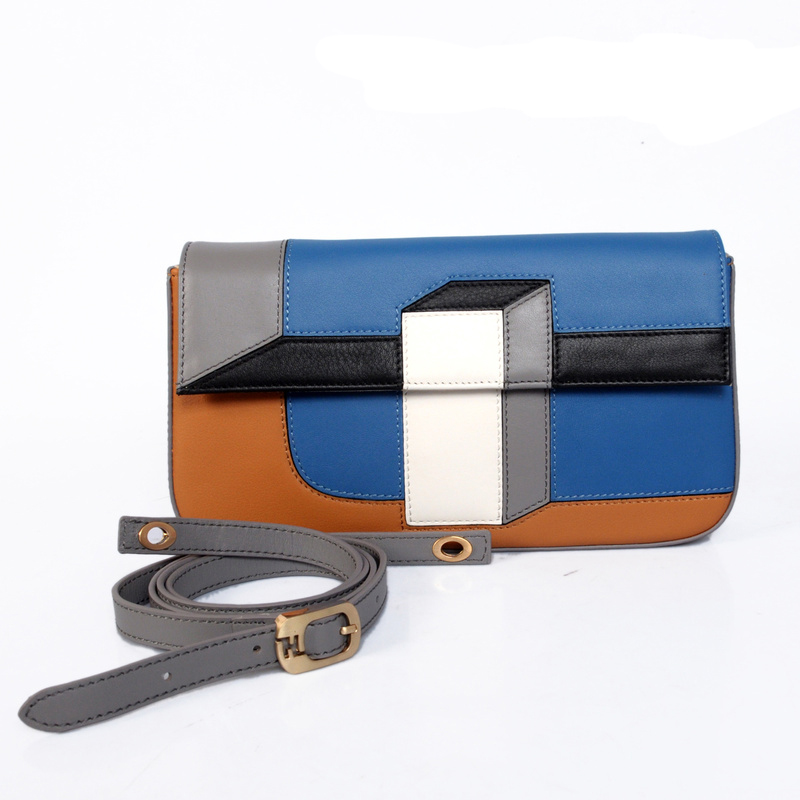 Fendi  '2Jours Elite' leather mixed color handbags
