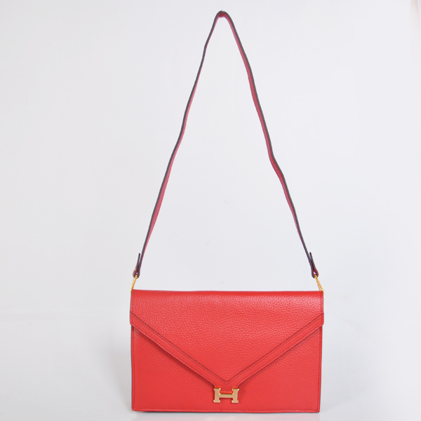 Hermes Liddy Bag clemence leather in Flame with Gold hardware