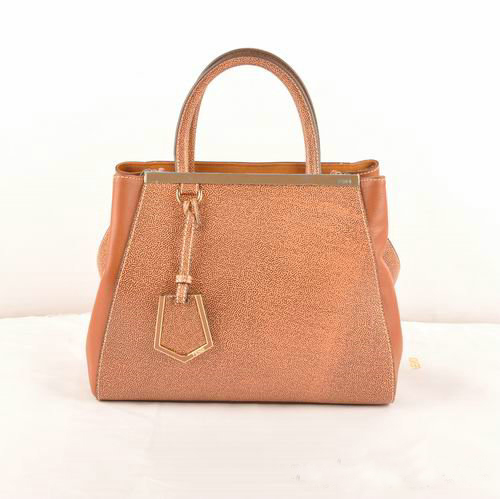 Fendi 2Jours Cannage&Ferrari Leather Tote Bag F2552S Light Brown