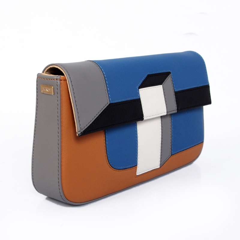 Fendi  '2Jours Elite' leather mixed color handbags