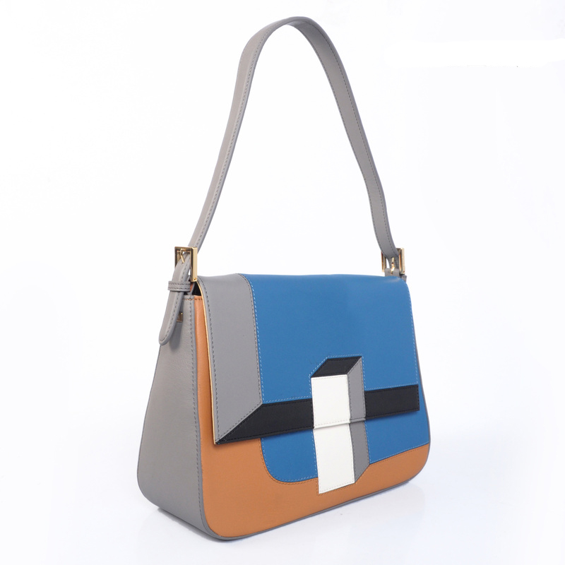 Fendi  '2Jours Elite' leather mixed color handbags