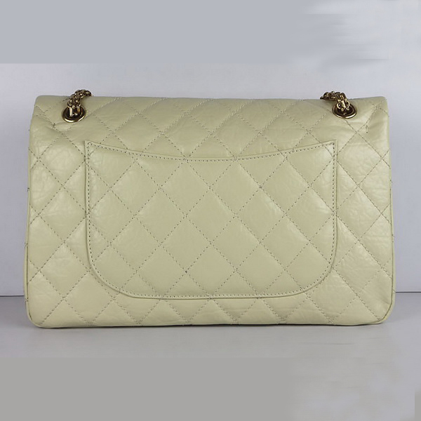 Chanel Flap Bag Quilted Beige Leather with Gold Chain 48102