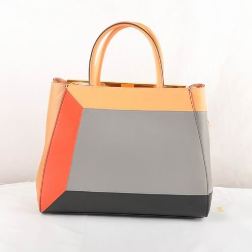 Fendi '2Jours Block' leather mixed colors handbags