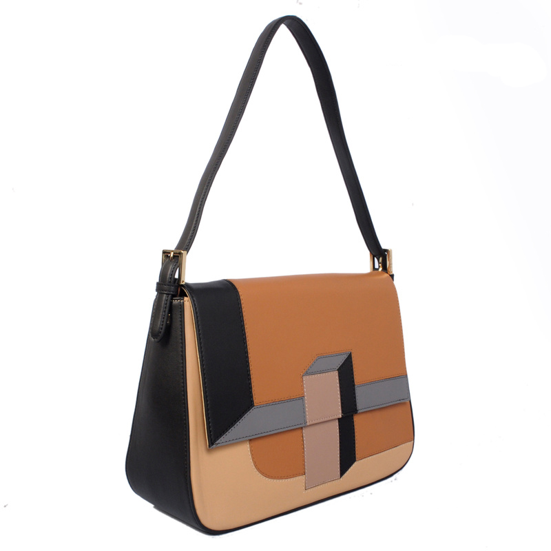 Fendi  '2Jours Elite' leather mixed color handbags