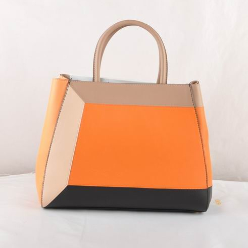 Fendi '2Jours Block' leather mixed colors handbags