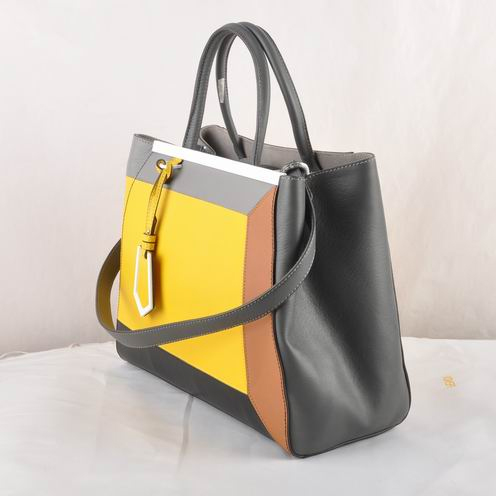 Fendi '2Jours Block' leather mixed colors handbags