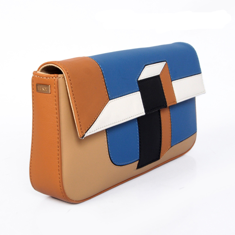 Fendi  '2Jours Elite' leather mixed color handbags