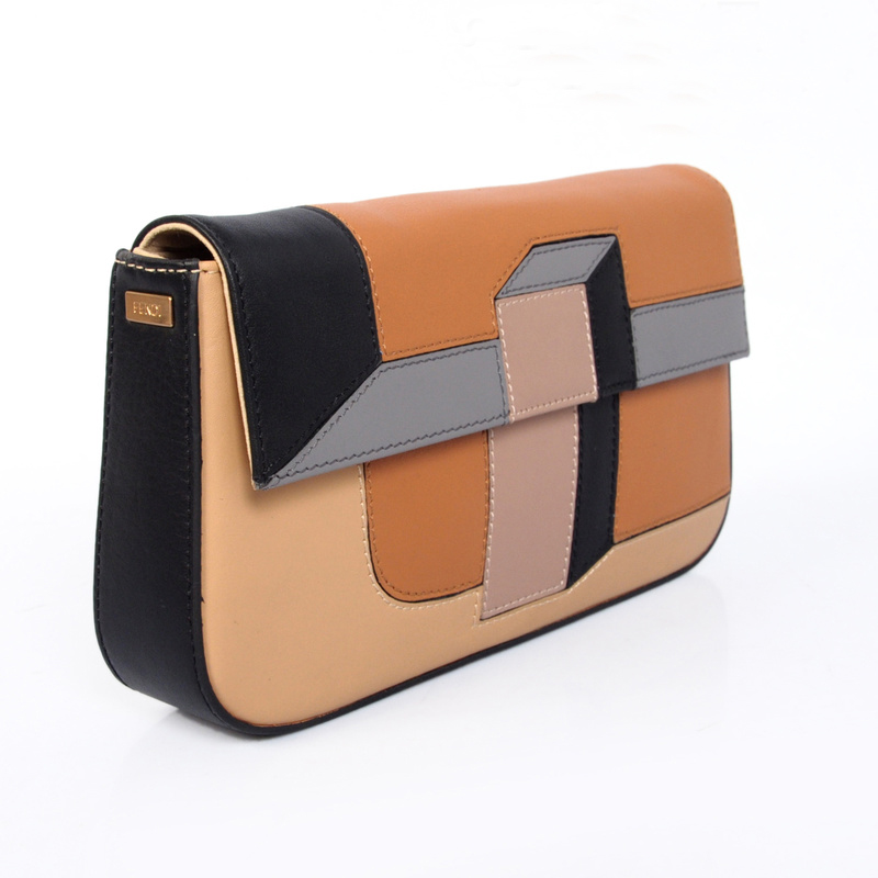 Fendi  '2Jours Elite' leather mixed color handbags