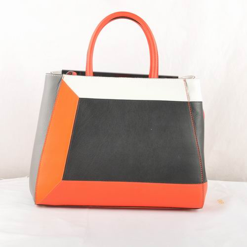 Fendi '2Jours Block' leather mixed colors handbags