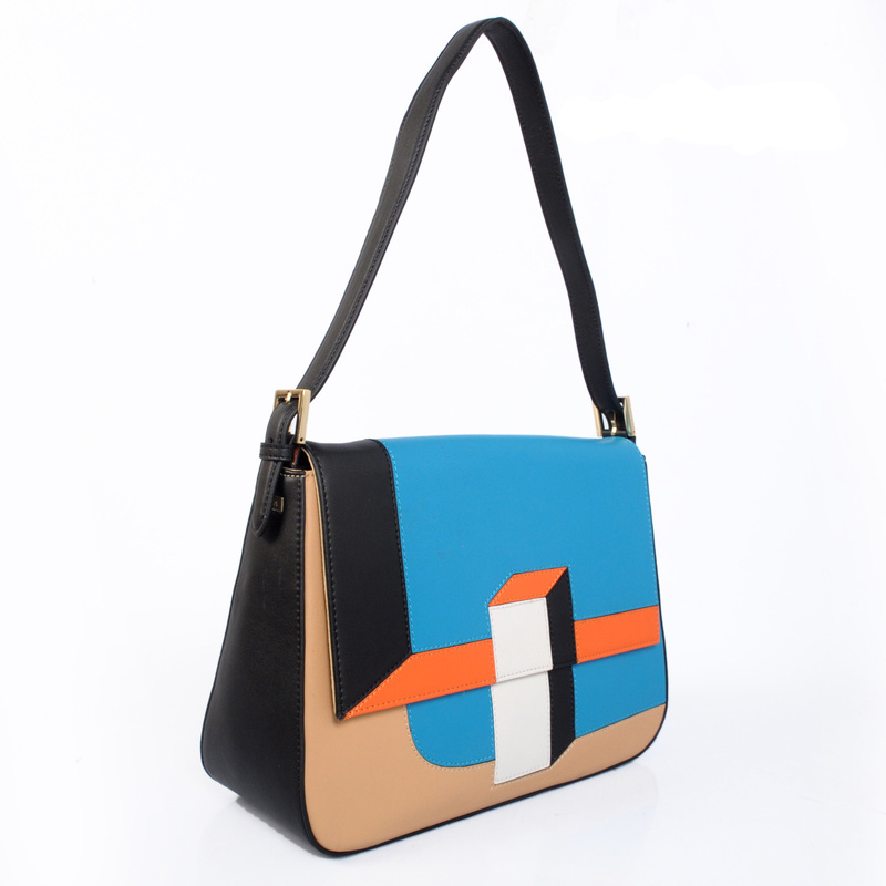 Fendi  '2Jours Elite' leather mixed color handbags