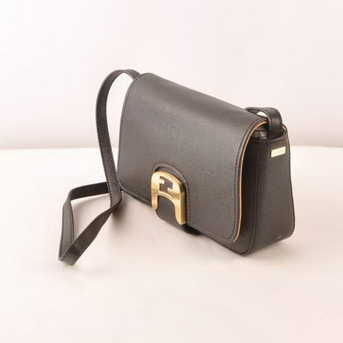 Fendi Chameleon Classic Saffiiano Leather Small Shoulder Bag 2541 Black
