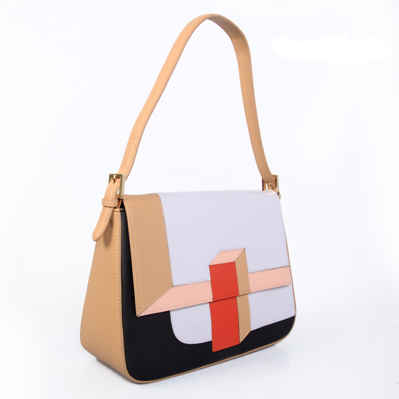 Fendi  '2Jours Elite' leather mixed color handbags