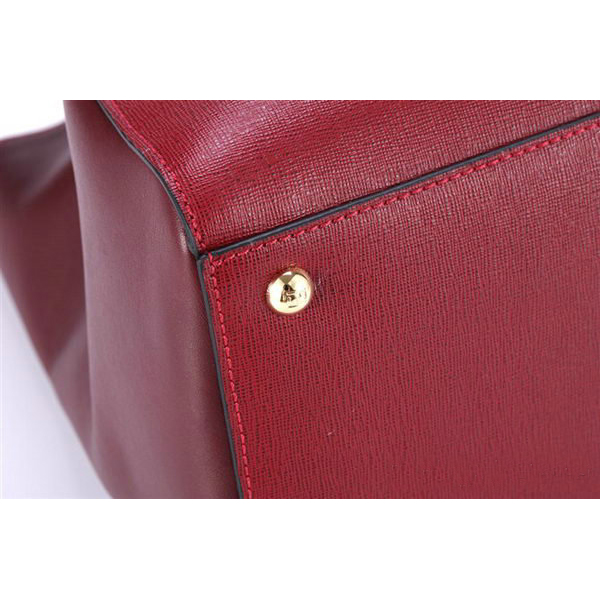 Fendi Fall Winter 2012 2Jours Bordeaux Original Leather Tote Bag F001
