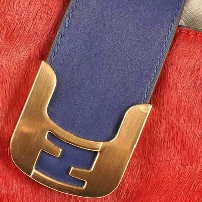 Fendi 2jours Horsehair Tote Bag F2546 Red