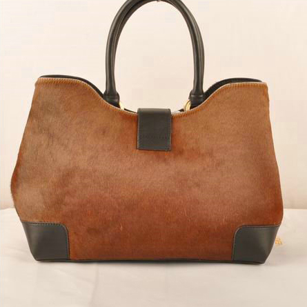 Fendi 2jours Horsehair Tote Bag F2546 Brown