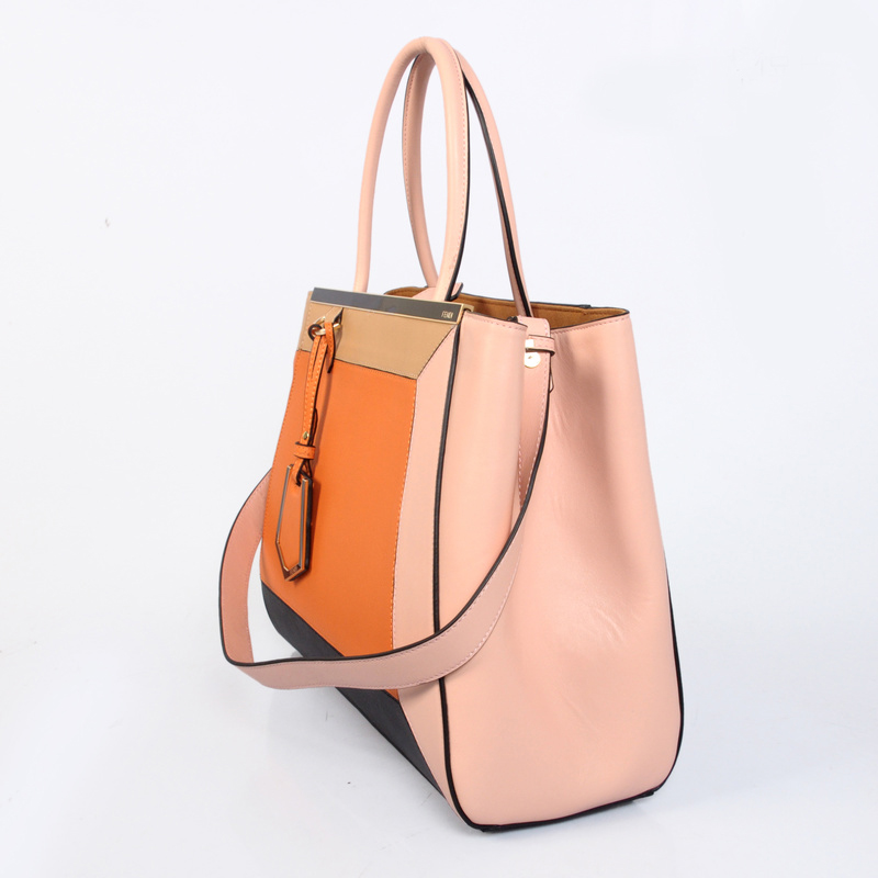 Fendi '2Jours Block' leather mixed colors handbags