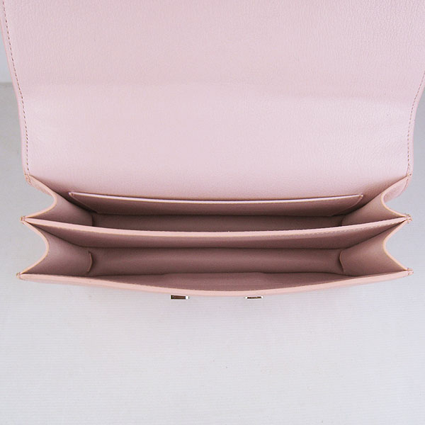 Hermes Constance Togo Leather Single Bag Pink Silver Hardware H020