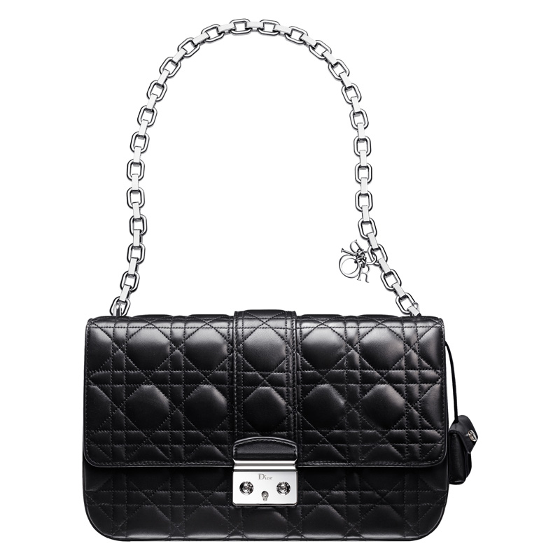 Black leather 'Miss Dior' bag