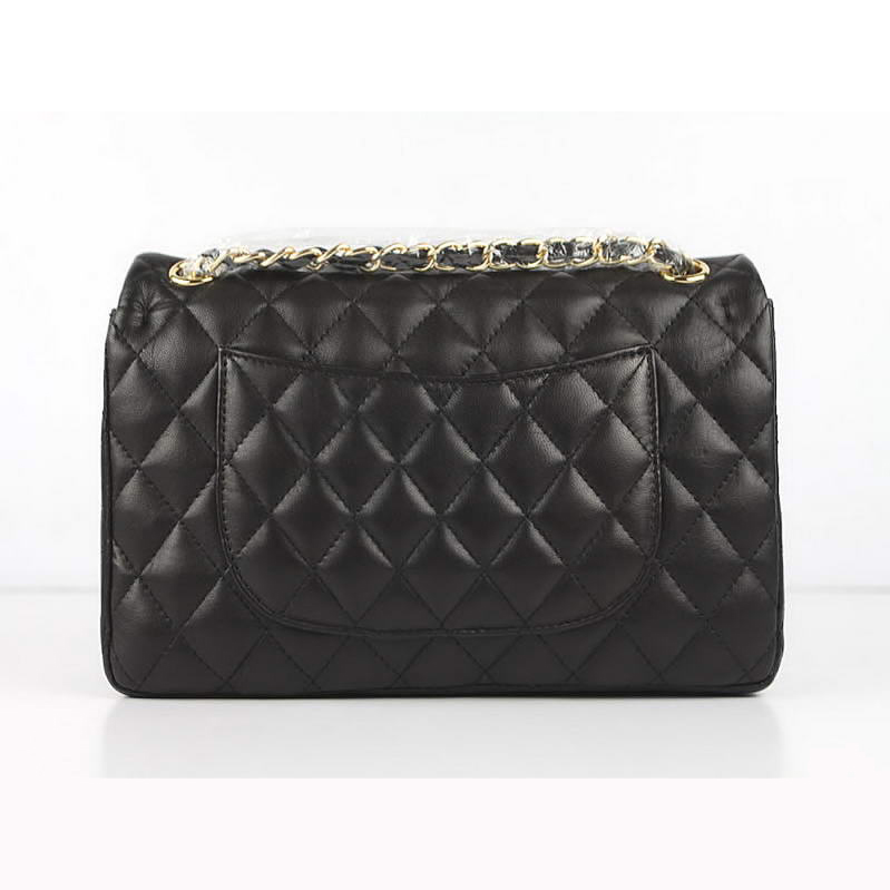 Chanel Original Leather Flap Bag A01112 Black Golden