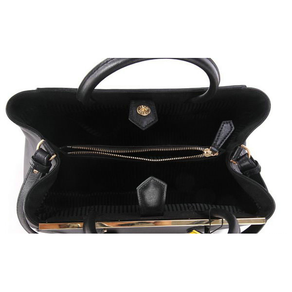 Fendi Fall Winter 2012 2Jours Black Original Leather Tote Bag F001