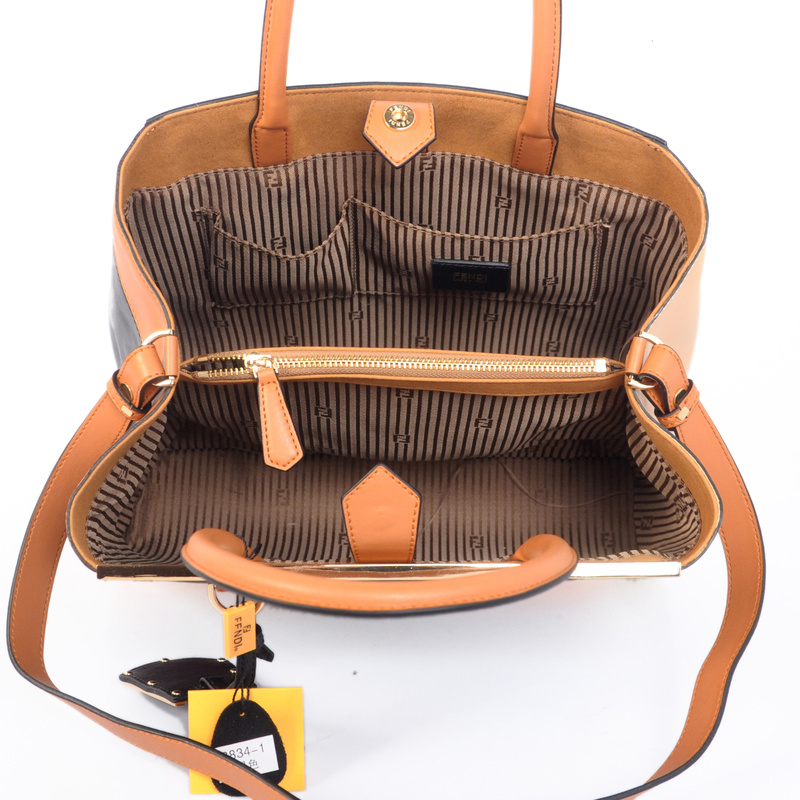 Fendi '2Jours Block' leather mixed colors handbags